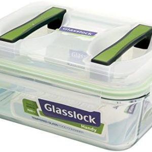 GLASSLOCK 19-Cup Rectangle Food Storage Container for Meal Prep, Airtight & Leakproof, Ideal for Home and Kitchen Organi