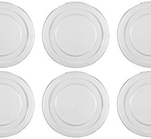 Luminarc White Plastic Lids for Working Glass - 6 Pack - Durable, BPA-Free, Perfect for Food Storage & Meal Prep - Ideal