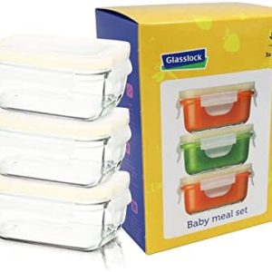 GLASSLOCK Airtight Baby Food Storage Container Set | Eco-Friendly 6pcs (150ml) | Spill Proof | Perfect for Freezing Home