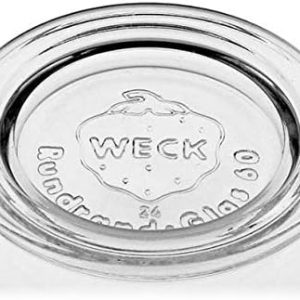 Weck 60mm Small Glass Lid - Replacement for Models 080, 755, 760, 761, 762, 763, 764, 766, 902, 905, 975, 995 - Loose Fi