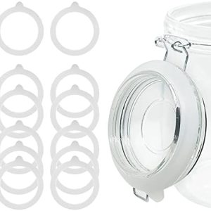 Rubber Seals Rings for Glass Jars - Airtight Silicone Gasket for Mason Jars - Leakproof Replacement Sealing Rings - Elas